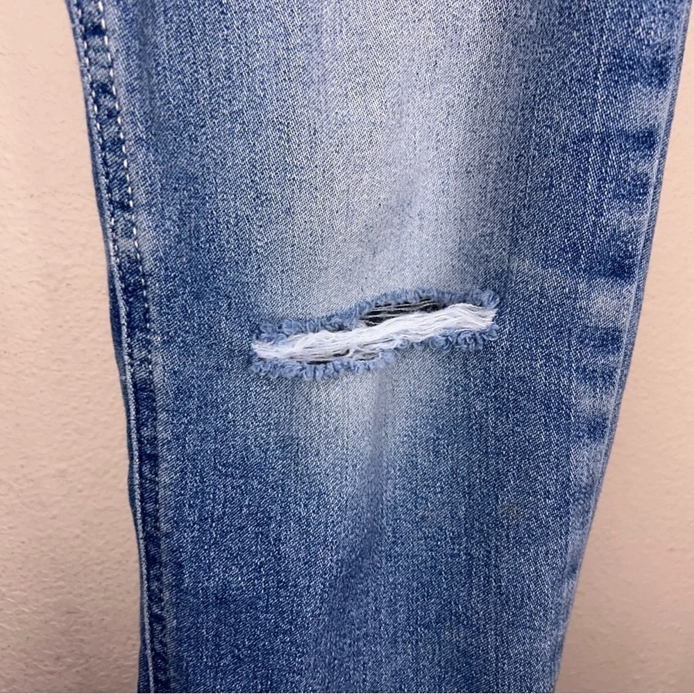 SIZE 1 NO BOUNDARIES BLUE JUNIORS SKINNY JEANS DISTRESSED STRETCH